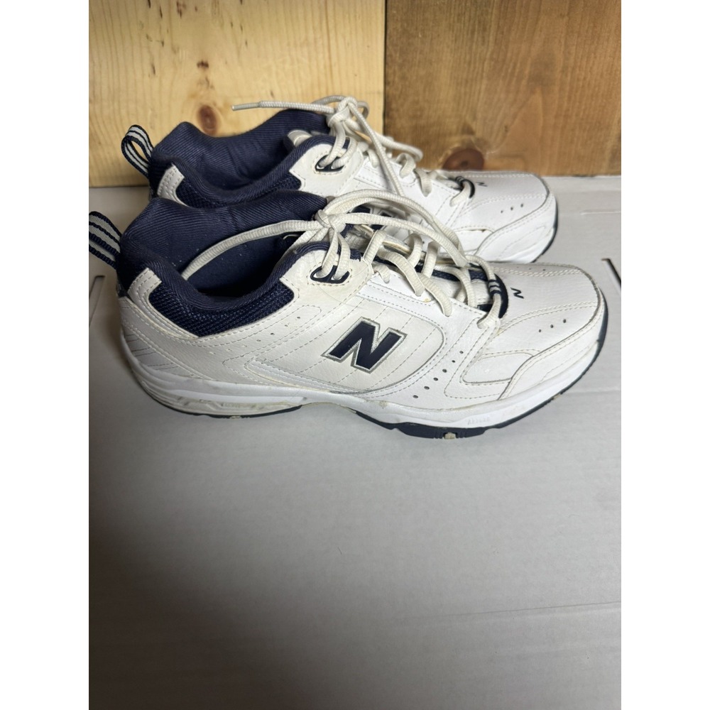 New Balance 608v2 Shoes Mens 10.5 D White Blue Leather Walking Athletic Sneakers